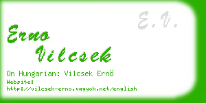 erno vilcsek business card